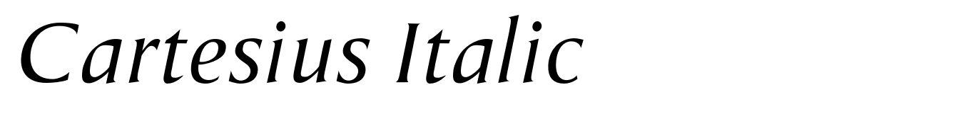 Cartesius Italic